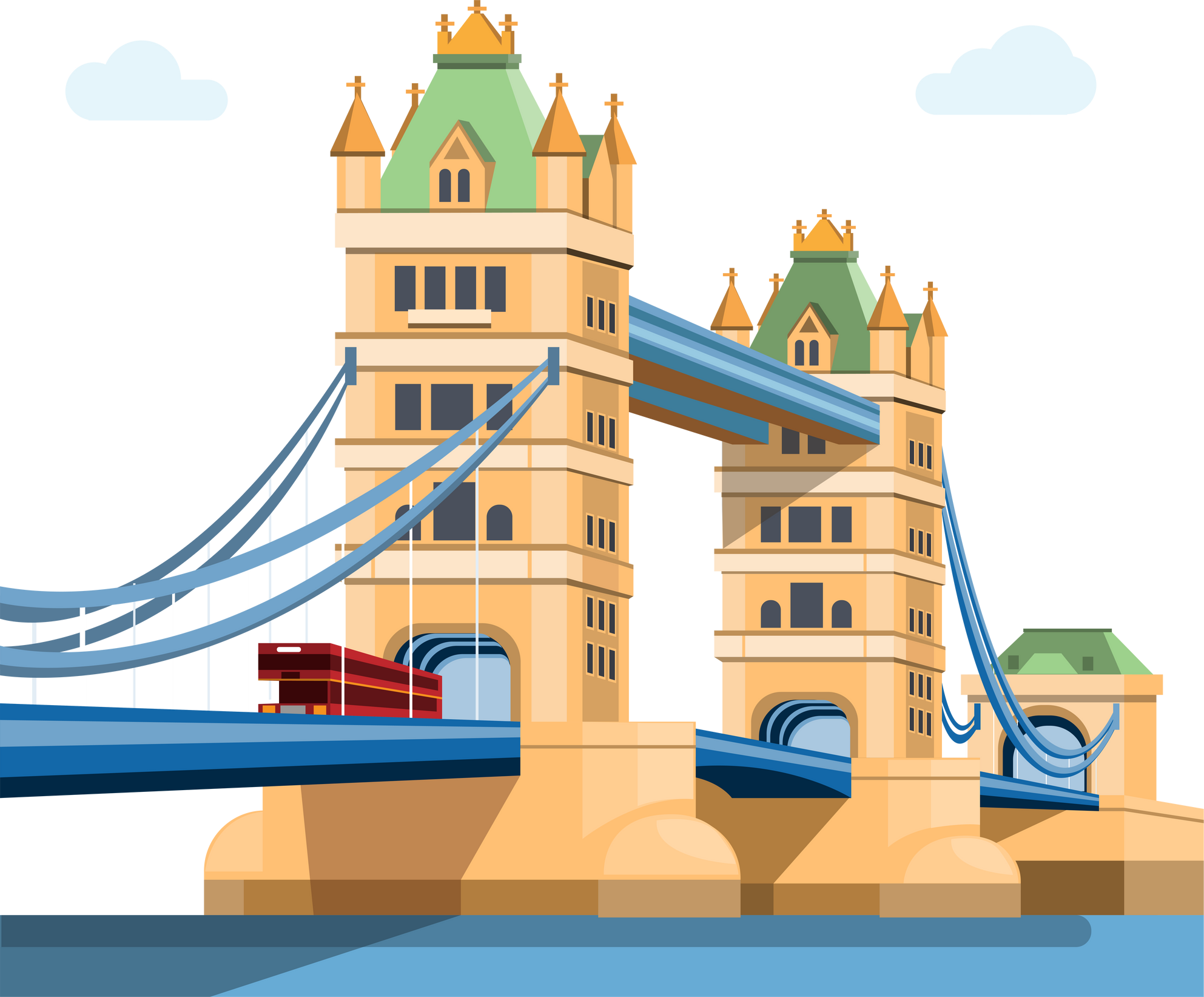 London Tower Bridge across the river thames famous landmark building